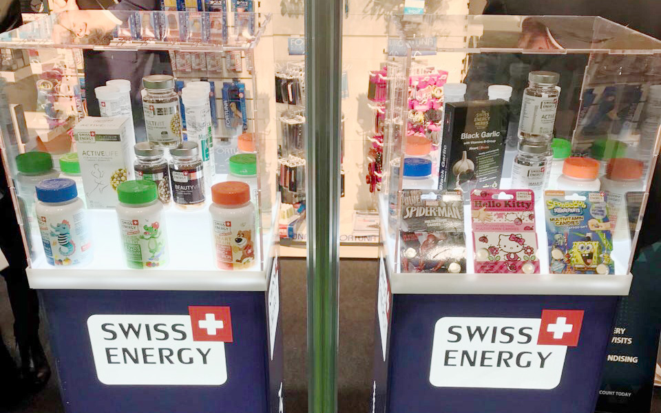 Swiss Energy vitamins are presented at The Pharmacy Show 2018.